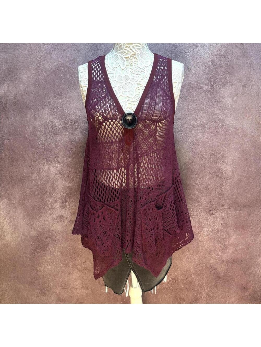 Firmianalily Bohemian Crocheted Vest